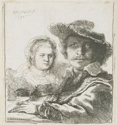 Rembrandt y su esposa Saskia